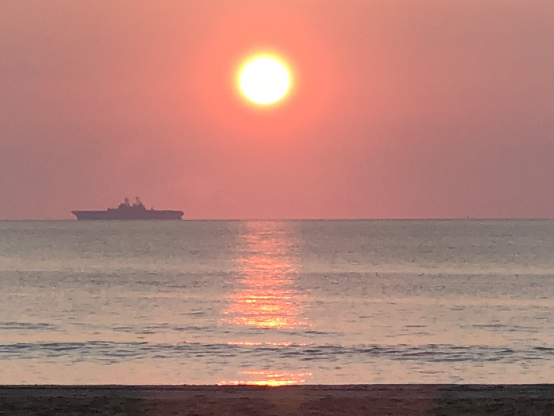 Sunset scene at Virginia Beach, Virginia